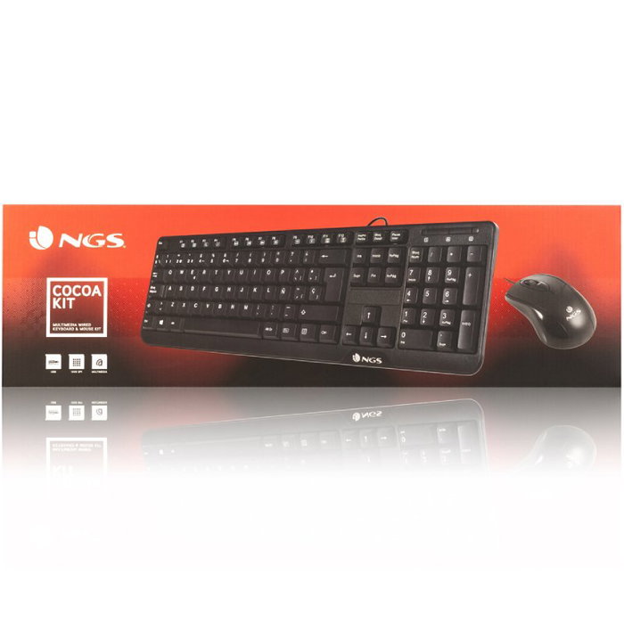 NGS Cocoa Kit Teclado y Ratón USB Negro NGS Cocoa Kit Teclado y Ratón USB Negro
